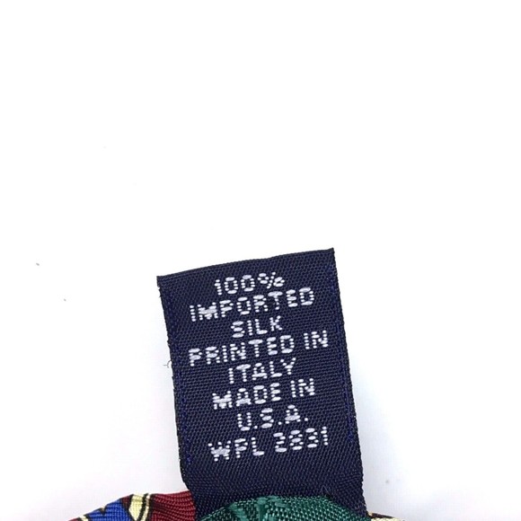 Tommy Hilfiger Men's 100% Silk  Shields Paisley Beige Light Yellow Necktie - Picture 4 of 6